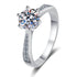 S925 sterling silver ring women's 1ct,2ct moissanite diamond ring - MOWTE