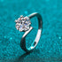 925 sterling silver ring for women Newby Snowflake 1 ct, 2 ct moissanite ring - MOWTE