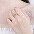 925 sterling silver ring for women Newby Snowflake 1 ct, 2 ct moissanite ring - MOWTE