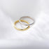 Plain ring pure silver women's plated 14K gold minimalist light luxury fine tail ring smooth surface