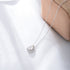 Water droplet shaped zircon pure silver necklace for women full of diamonds light luxury high-end feeling collarbone chain