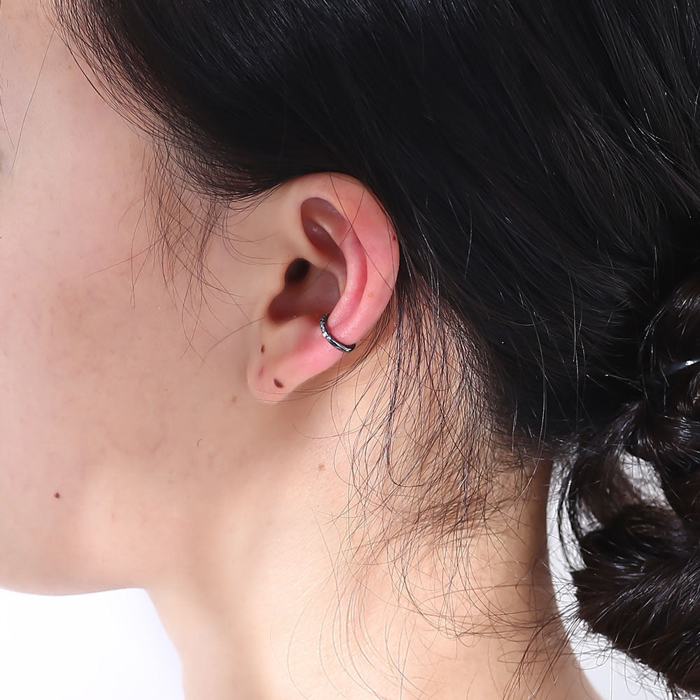 S925 silver ear clip female C-shaped diamond inlaid ear bone clip ear buckle without ear hole earrings