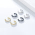 S925 silver ear clip female C-shaped diamond inlaid ear bone clip ear buckle without ear hole earrings