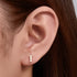 925 sterling silver geometric diamond inlaid Australian Treasure flat head threaded ear studs