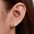 925 sterling silver geometric diamond inlaid Australian Treasure flat head threaded ear studs