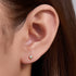 925 sterling silver geometric diamond inlaid Australian Treasure flat head threaded ear studs