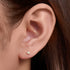 925 sterling silver geometric diamond inlaid Australian Treasure flat head threaded ear studs