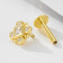 925 sterling silver geometric diamond inlaid Australian Treasure flat head threaded ear studs