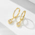 S925 pure silver water droplet shaped zircon earrings C-shaped ear buckle