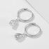 S925 pure silver water droplet shaped zircon earrings C-shaped ear buckle