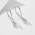 S925 pure silver water droplet shaped zircon earrings C-shaped ear buckle