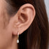 S925 pure silver water droplet shaped zircon earrings C-shaped ear buckle