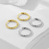 925 pure silver ear buckle earrings with genuine gold electroplated smooth ear loops