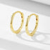 925 pure silver ear buckle earrings with genuine gold electroplated smooth ear loops