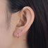 925 pure silver ear buckle earrings with genuine gold electroplated smooth ear loops