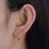 925 pure silver ear buckle earrings with genuine gold electroplated smooth ear loops