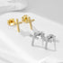 S925 pure silver exquisite and simple ins high-end feeling full diamond cross earrings