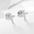 S925 pure silver exquisite and simple ins high-end feeling full diamond cross earrings