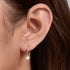 S925 Silver Star Moon Earrings Female Asymmetric Earrings