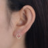 Clover earrings 925 sterling silver full diamond minimalist hollow earrings