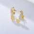 S925 pure silver micro inlaid zircon seahorse small animal earrings