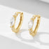 S925 pure silver luxury diamond studded ear buckle circle horse eye zircon earrings