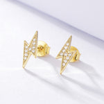 S925 pure silver micro inlaid colored zircon earrings