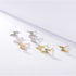 S925 pure silver micro inlaid colored zircon earrings