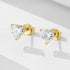 S925 pure silver heart-shaped zircon earrings