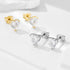 S925 pure silver heart-shaped zircon earrings