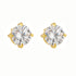 Classic s925 sterling silver four claw round zircon earrings