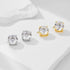 Classic s925 sterling silver four claw round zircon earrings