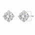 Classic s925 sterling silver four claw round zircon earrings