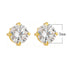 Classic s925 sterling silver four claw round zircon earrings