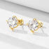 Classic s925 sterling silver four claw round zircon earrings