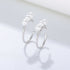 S925 pure silver pearl ear bone clip without ear hole