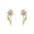 S925 pure silver forest sweet super fairy zircon flower earrings