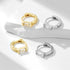 S925 silver inlaid diamond rectangular zircon ear ring ear buckle plated with 14K gold light luxury women's ear bone small earrings