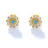 S925 pure silver zircon sun flower earrings with diamond studded daisy earrings