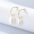 S925 sterling silver irregular freshwater pearl earrings Baroque pearl earrings