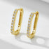 S925 sterling silver oval zircon ear ring ear buckle for women