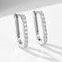 S925 sterling silver oval zircon ear ring ear buckle for women