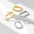 S925 sterling silver oval zircon ear ring ear buckle for women