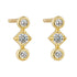 S925 pure silver geometric diamond studded fashionable earrings