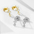 S925 pure silver geometric diamond studded fashionable earrings