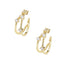 S925 pure silver geometric micro inlaid zircon ear clip without ear hole, light luxury ear bone clip earrings