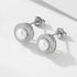 Natural freshwater pearls pure silver ear studs exquisite luxurious and slightly inlaid