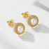 Natural freshwater pearls pure silver ear studs exquisite luxurious and slightly inlaid