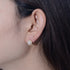 Natural freshwater pearls pure silver ear studs exquisite luxurious and slightly inlaid