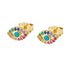 925 sterling silver Devil's Eye earrings with light luxury and slightly inlaid zircon eye studs